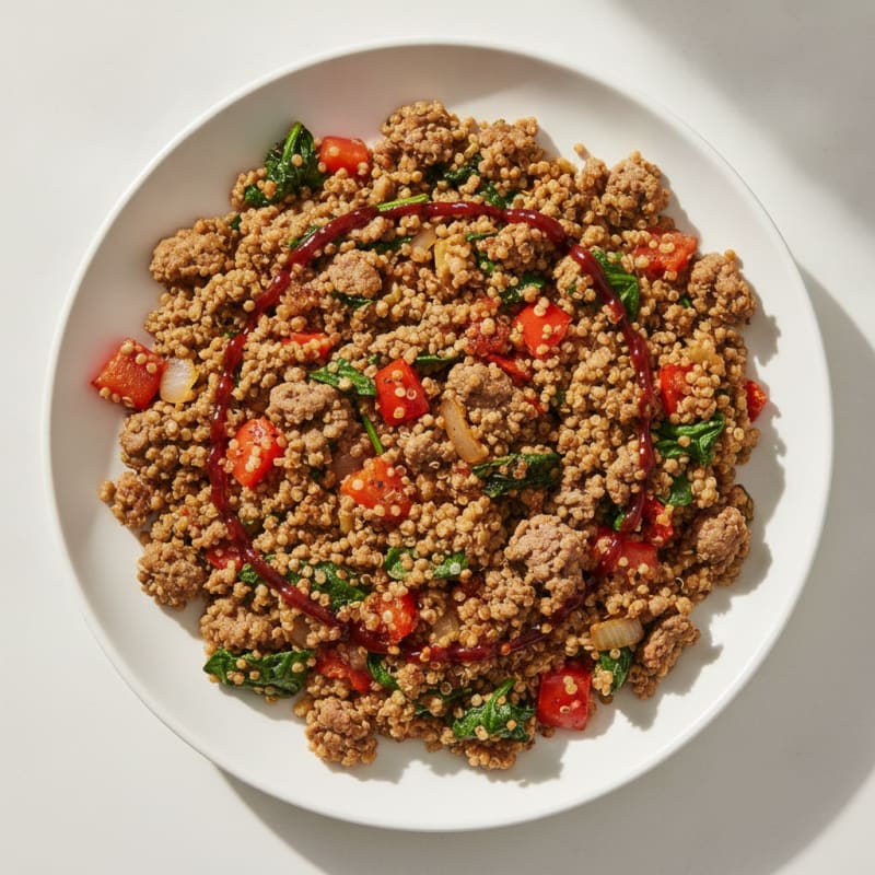Ground Beef and Quinoa Skillet