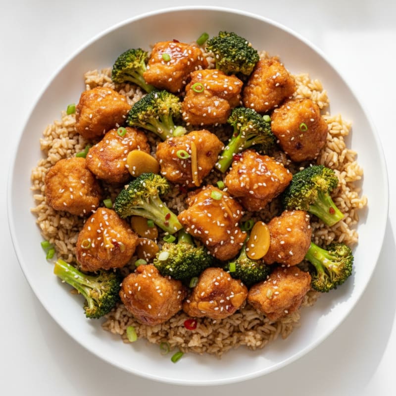 General Tso's Chicken with Broccoli
