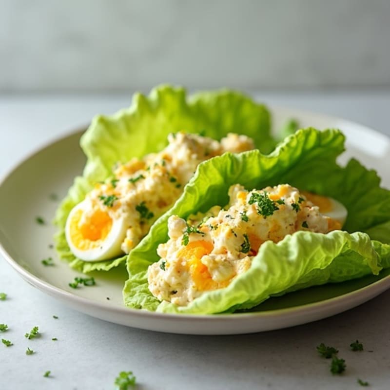 Light and Creamy Egg Salad Lettuce Wraps