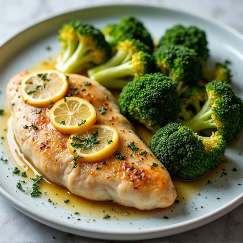 Sheet Pan Lemon Garlic Chicken and Roasted Broccoli