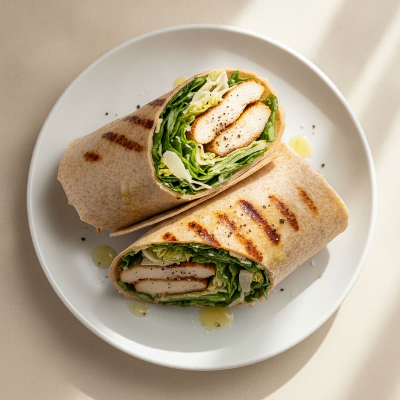 Grilled Chicken Caesar Salad Wrap