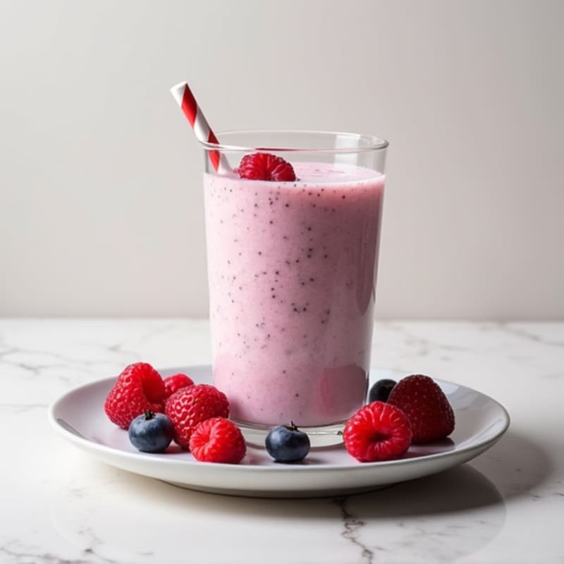 Greek Yogurt Protein Smoothie with Whey and Chia Seeds