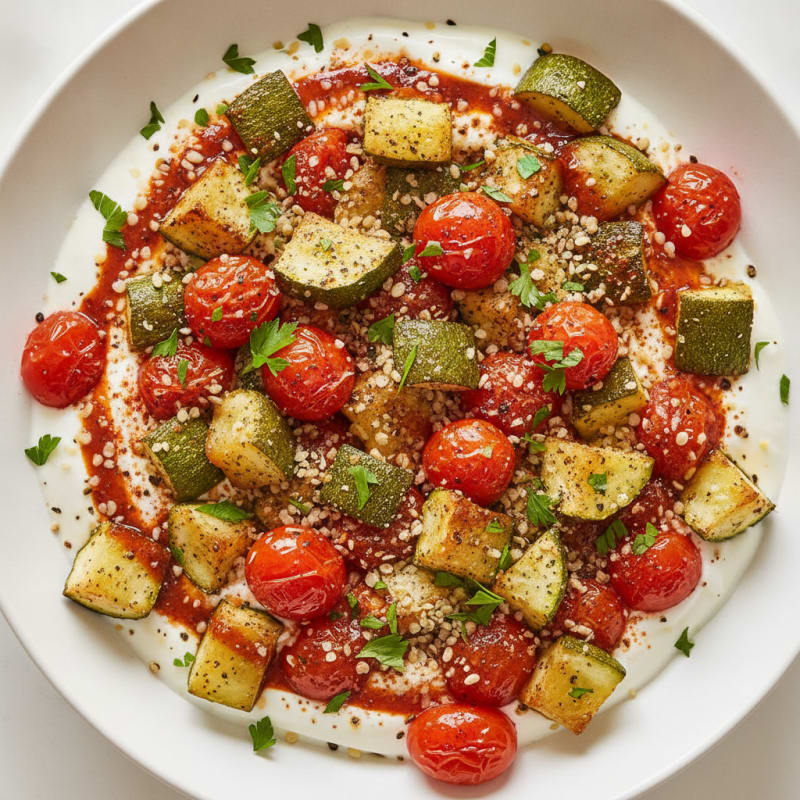 Savory Yogurt Bowl with Roasted Vegetables