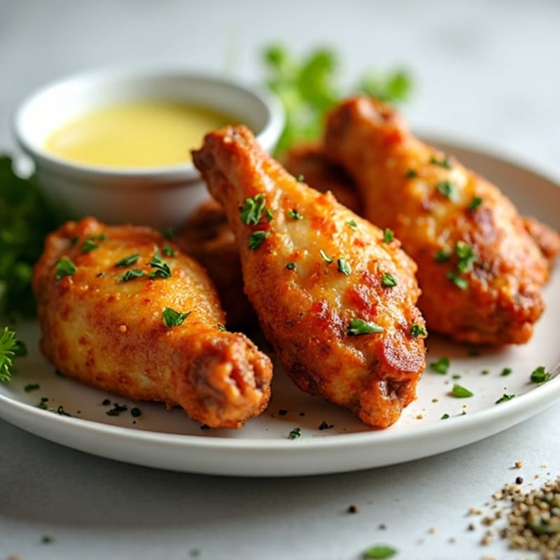 Crispy Baked Chicken Wings with Garlic Herb Seasoning