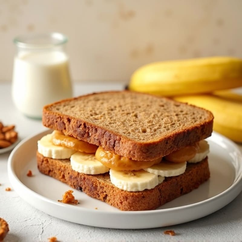 Protein-Packed Almond Butter Banana Sandwich