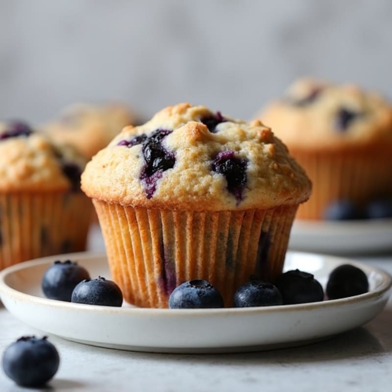 Moist Blueberry Oatmeal Muffins