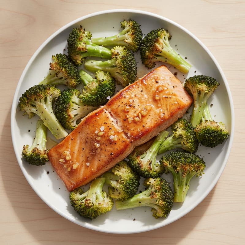 Honey-Garlic Salmon with Roasted Broccoli