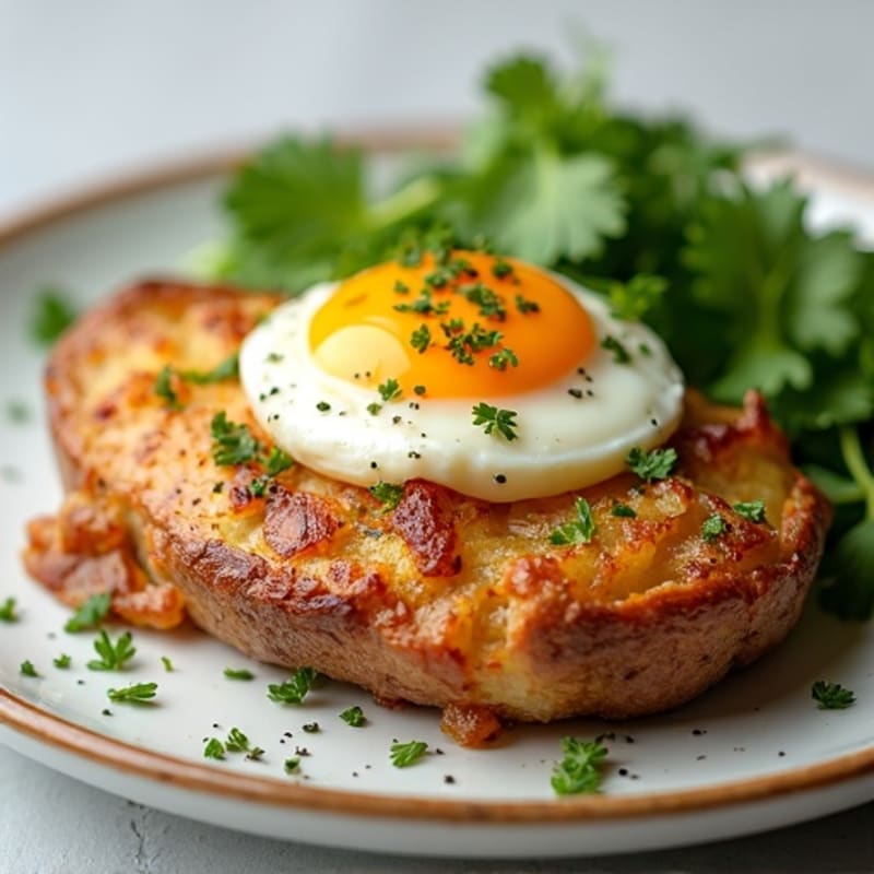 Crispy Baked Potato with Savory Chicken and Fresh Herbs