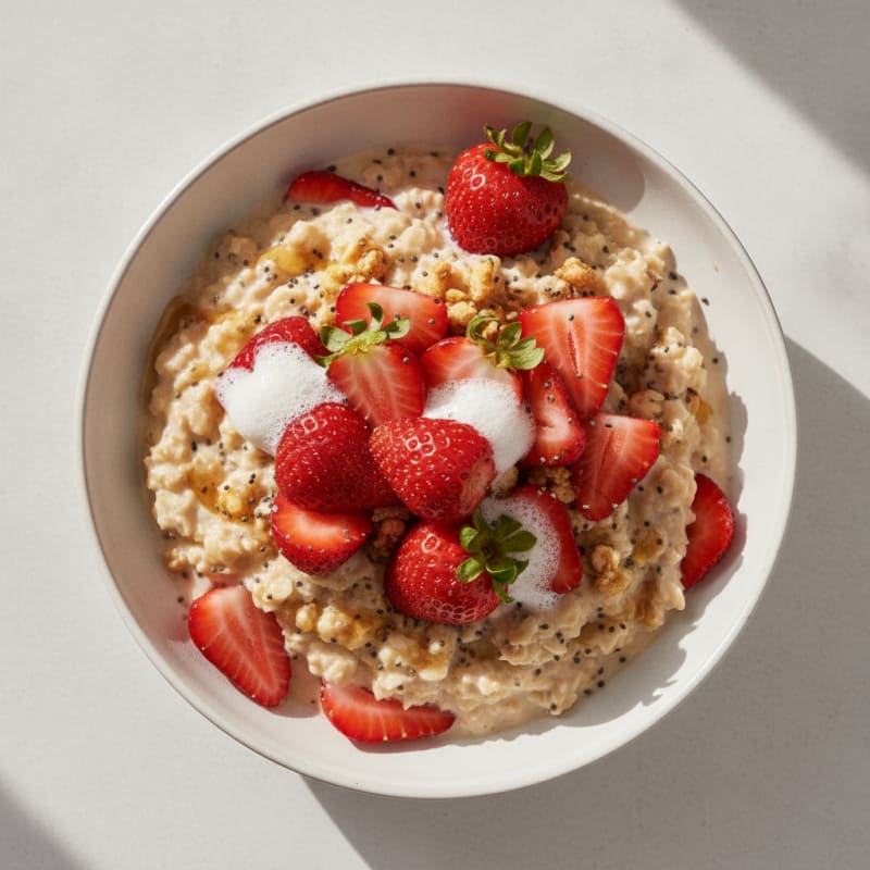 Strawberry Shortcake Overnight Oats