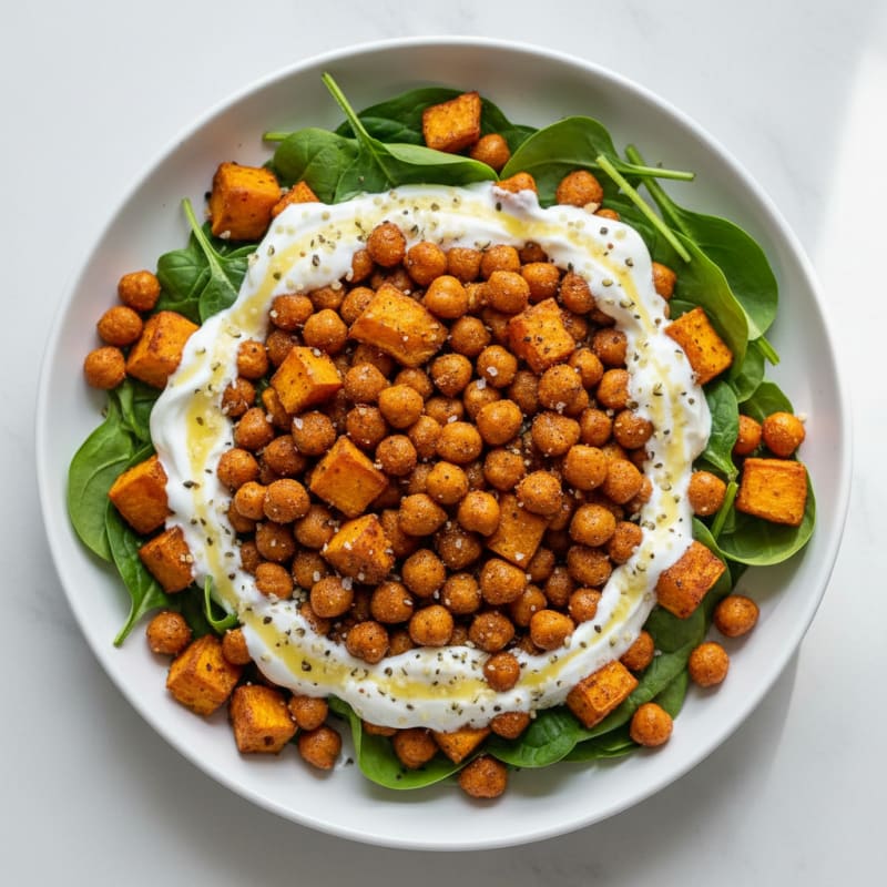 Roasted Sweet Potato and Chickpea Bowl