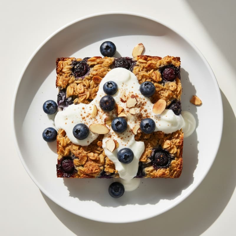 Blueberry Almond Oatmeal Bake
