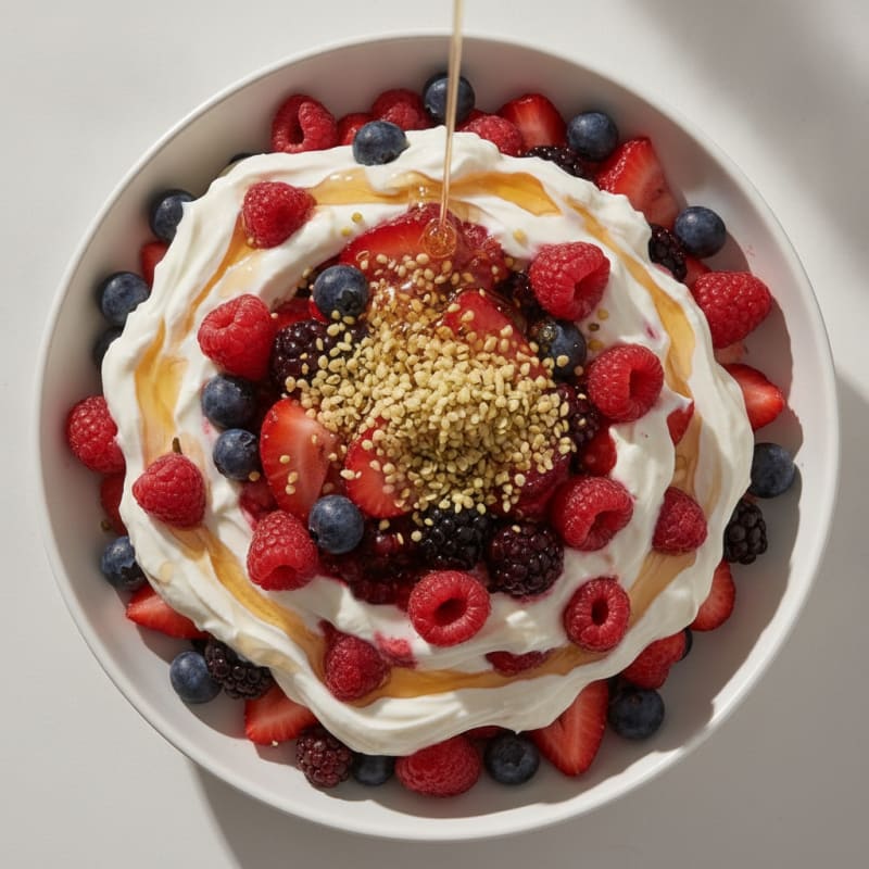 Greek Yogurt Protein Parfait with Berries
