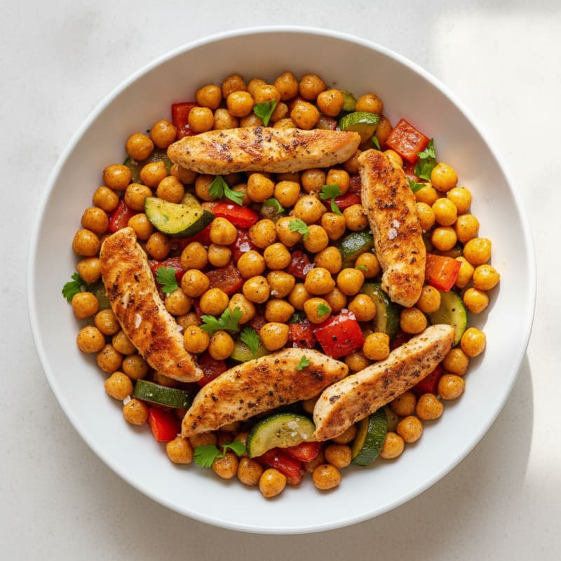 Roasted Chickpea and Vegetable Bowl