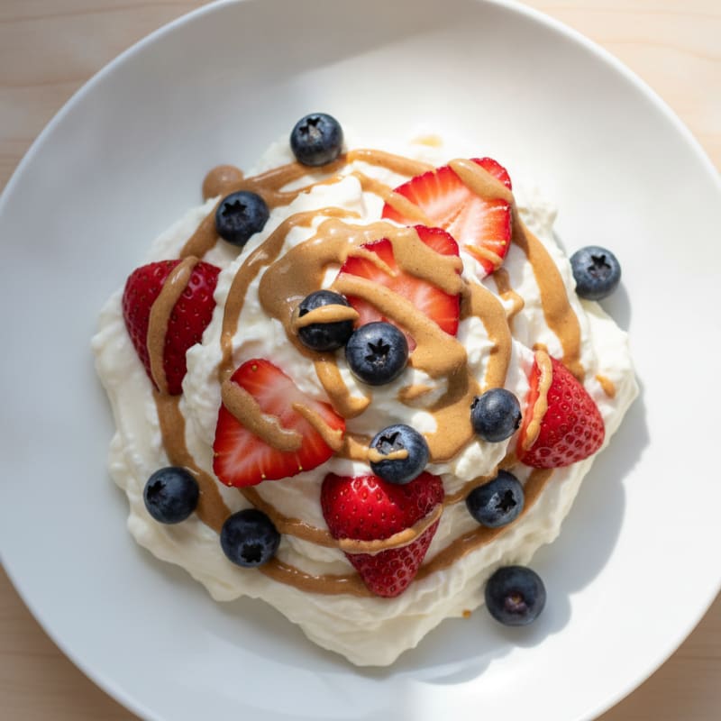 Silky Greek Yogurt Protein Mousse with Berries