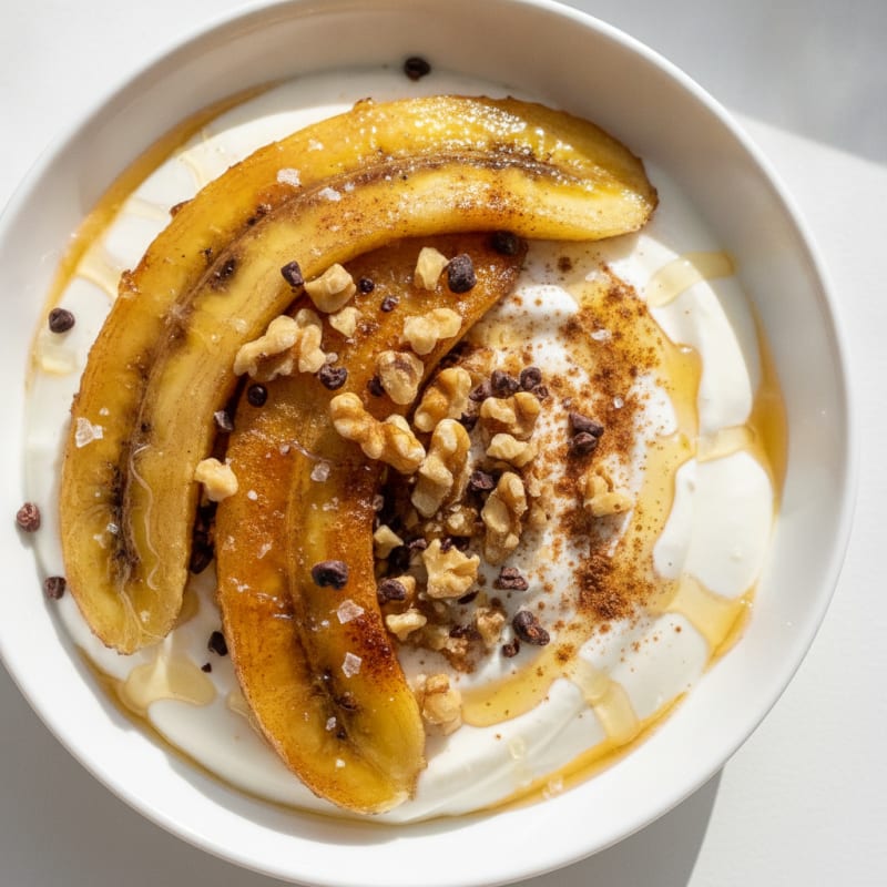 Greek Yogurt with Honey-Roasted Bananas