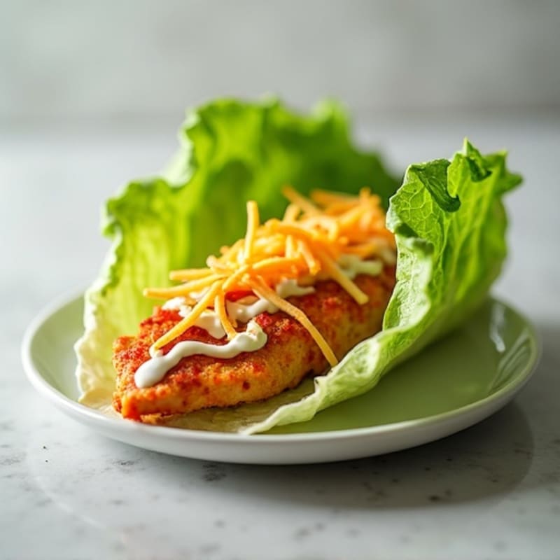 Spicy Buffalo Ranch Chicken Lettuce Wrap