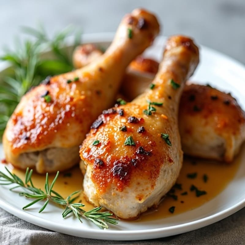 Crispy Herb-Roasted Chicken Legs with Garlic