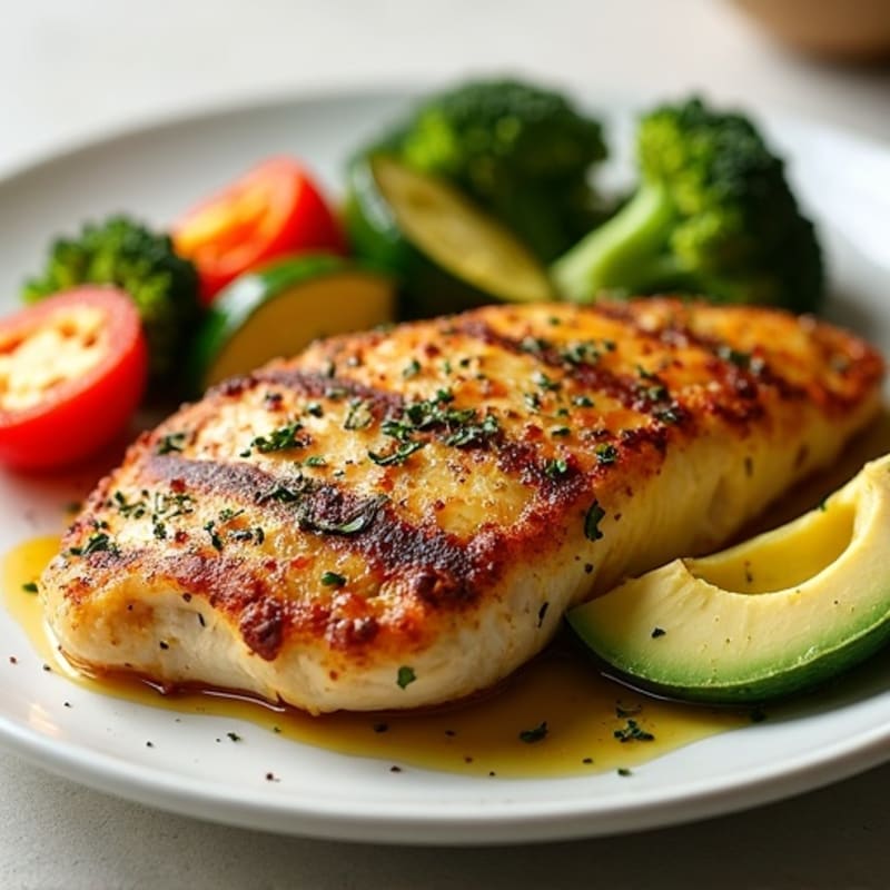 Herb-Crusted Pan Seared Chicken with Roasted Vegetables