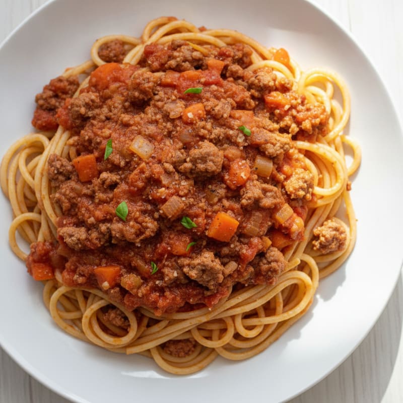 Classic Beef Bolognese with Spaghetti