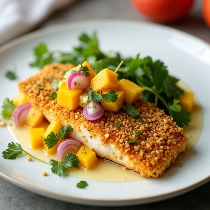 Crispy Pistachio-Crusted Mahi Mahi with Mango Salsa