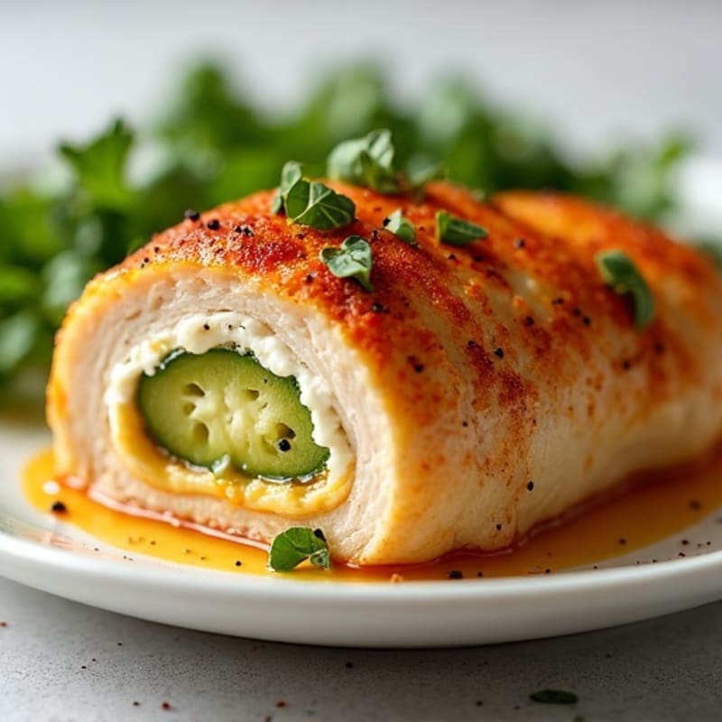 Baked Spicy Jalapeño Cream Cheese Stuffed Chicken