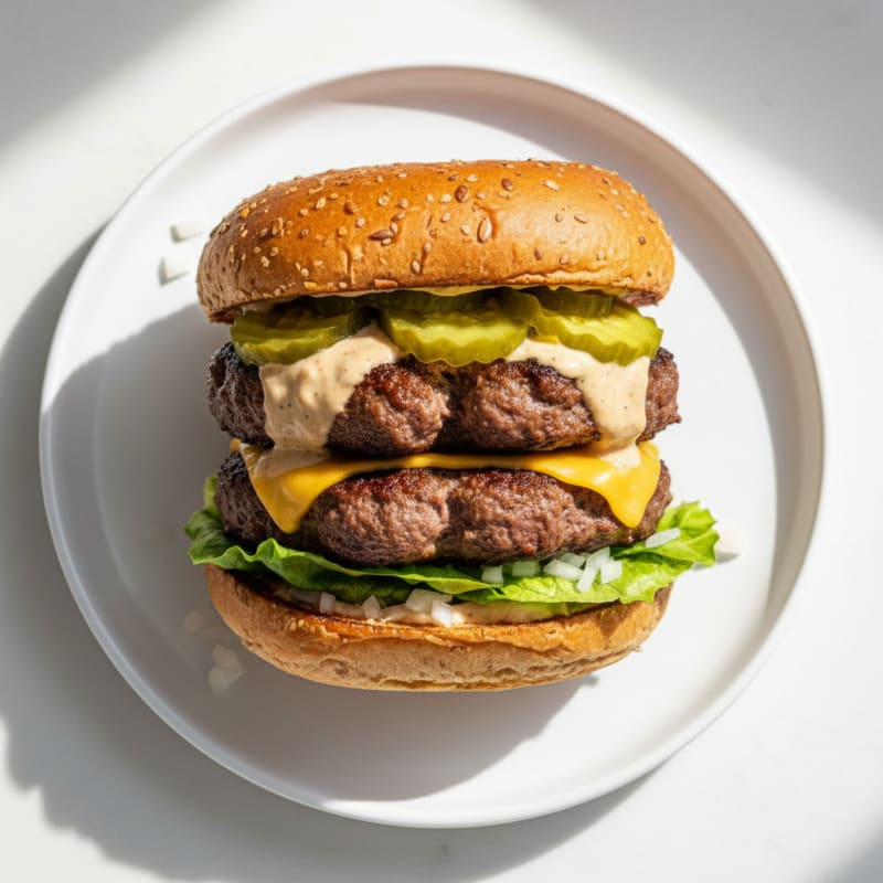 Classic Beef Burger with Special Sauce