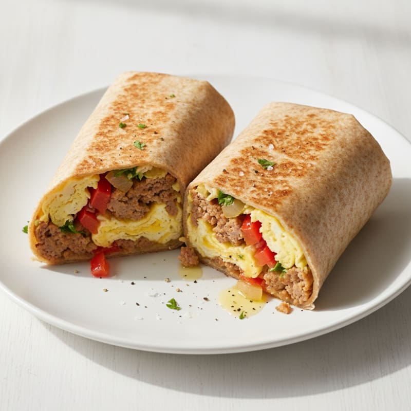 Sausage and Egg Breakfast Burrito