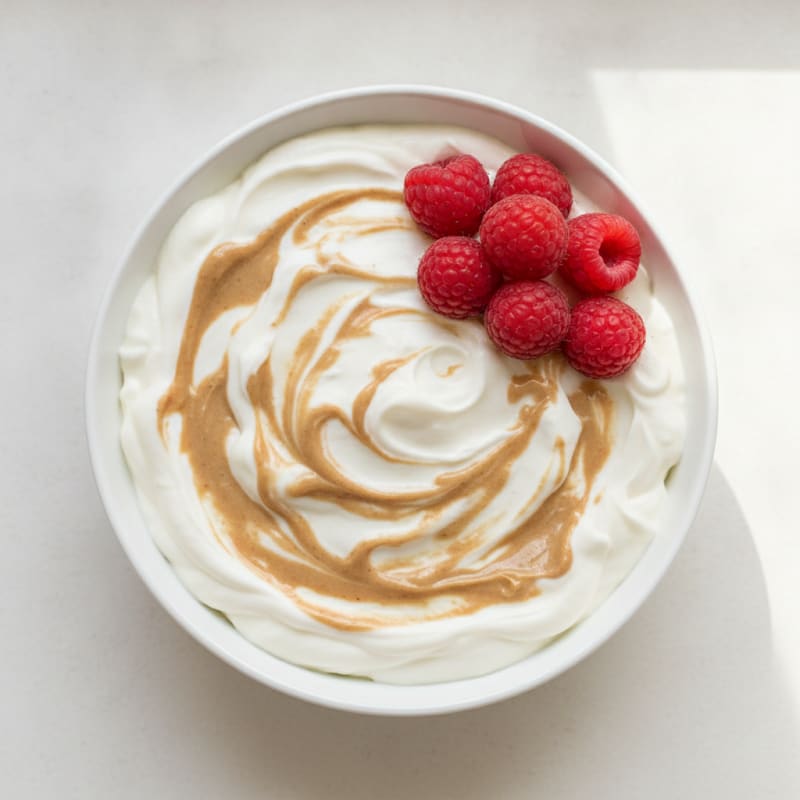 Greek Yogurt Protein Pudding with Almond Butter Swirl