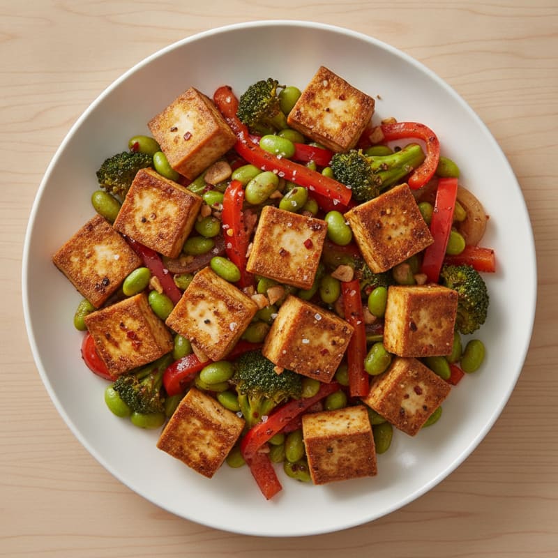 Baked Tofu and Vegetable Stir-Fry