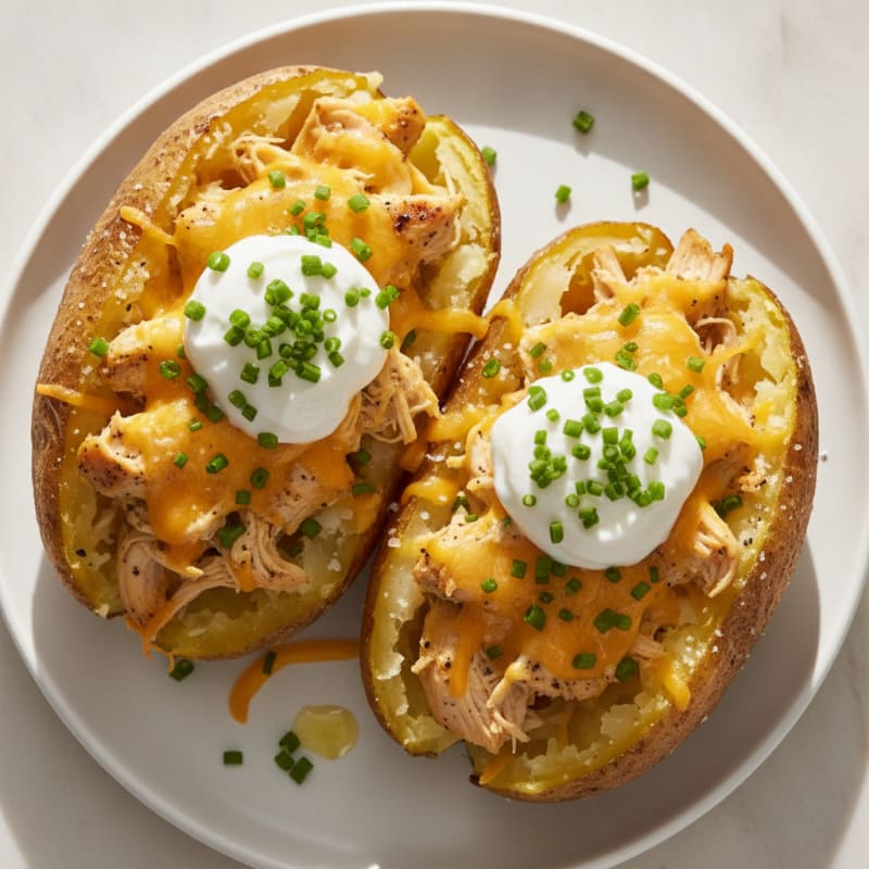 Loaded Baked Potatoes with Chives