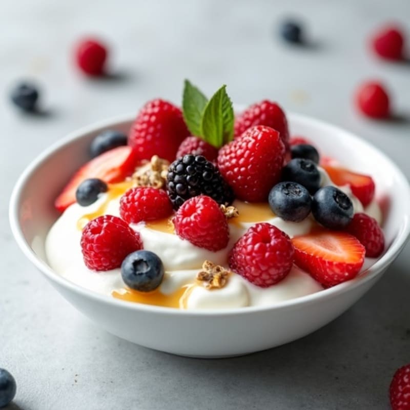 Creamy Greek Yogurt with Fresh Berries