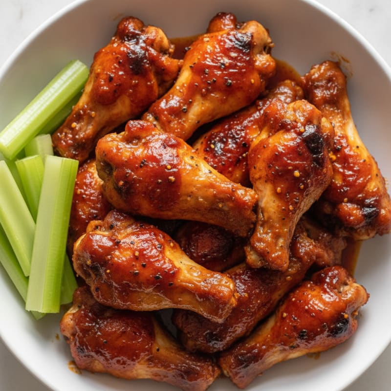 Spicy BBQ Glazed Chicken Wings