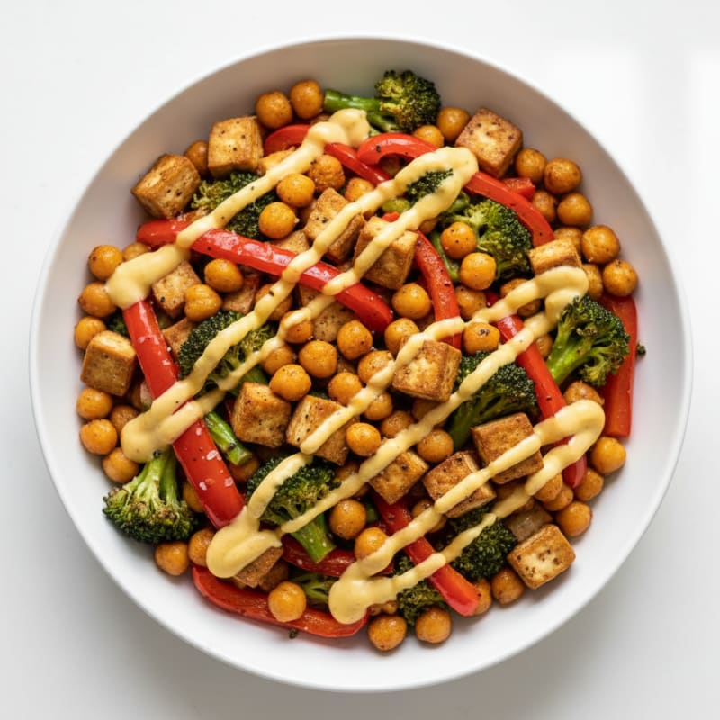 Roasted Vegetable and Chickpea Bowl