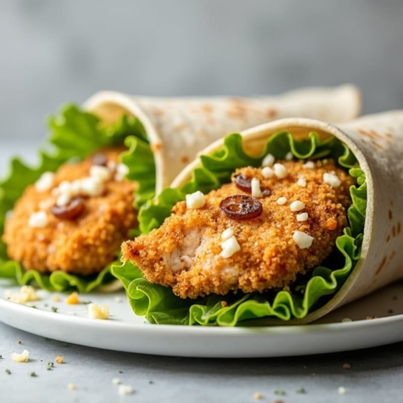 Crispy Greek Yogurt Chicken Caesar Wrap