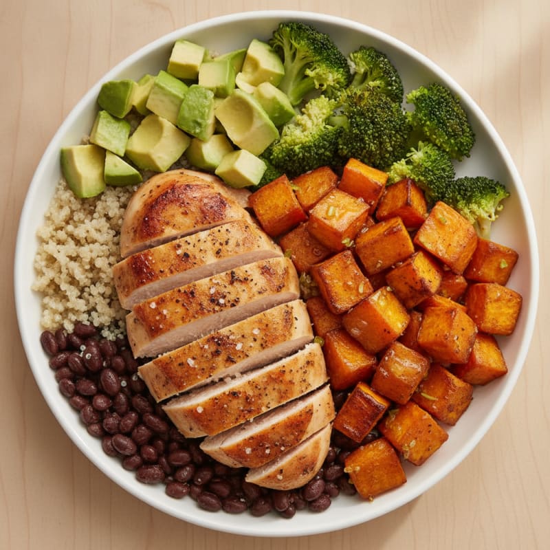 Roasted Chicken and Sweet Potato Power Platter