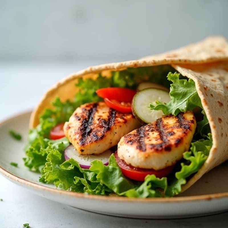Herb-Grilled Chicken and Fresh Veggie Wrap