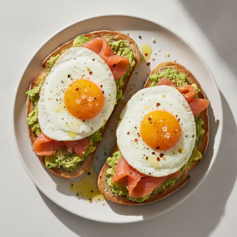 Avocado Sourdough Toast with Fried Egg