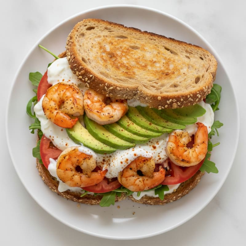 Grilled Shrimp and Avocado Sandwich