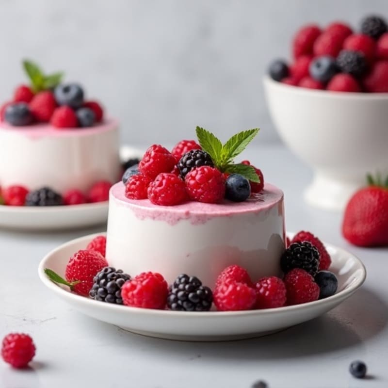 Silky Greek Yogurt Protein Mousse with Berries