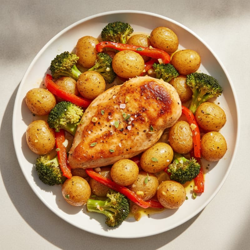 Lemon Herb Roasted Chicken and Veggies