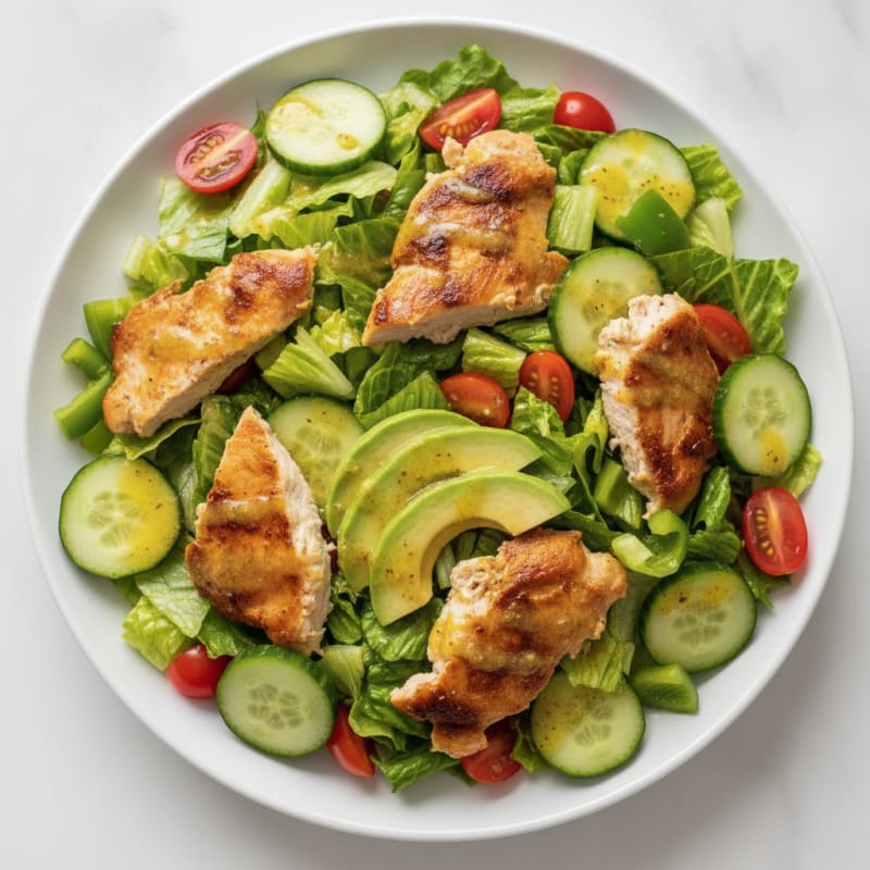 Chopped Turkey and Veggie Salad with Lemon Vinaigrette