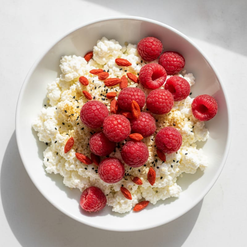 Low-Fat Cottage Cheese Berry Bowl
