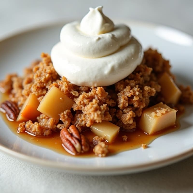 Maple-Sweetened Oat and Pecan Apple Crisp