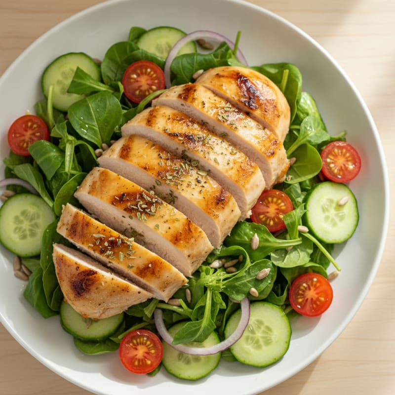 Lemon Herb Chicken and Garden Salad