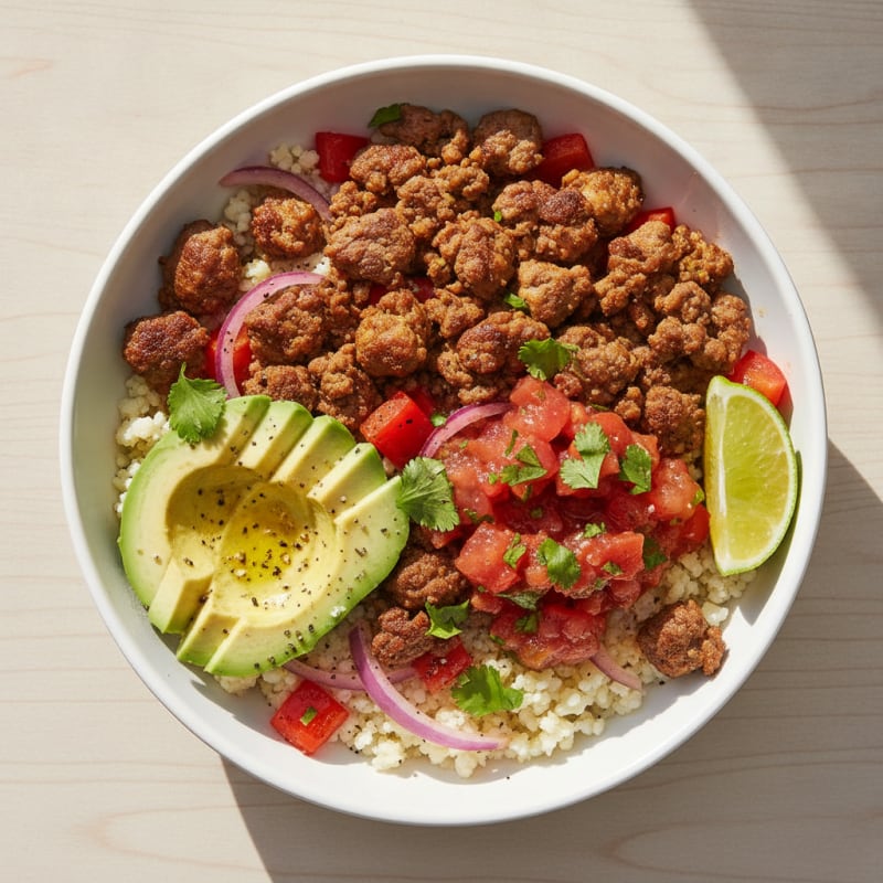 Beef Mince Burrito Bowl