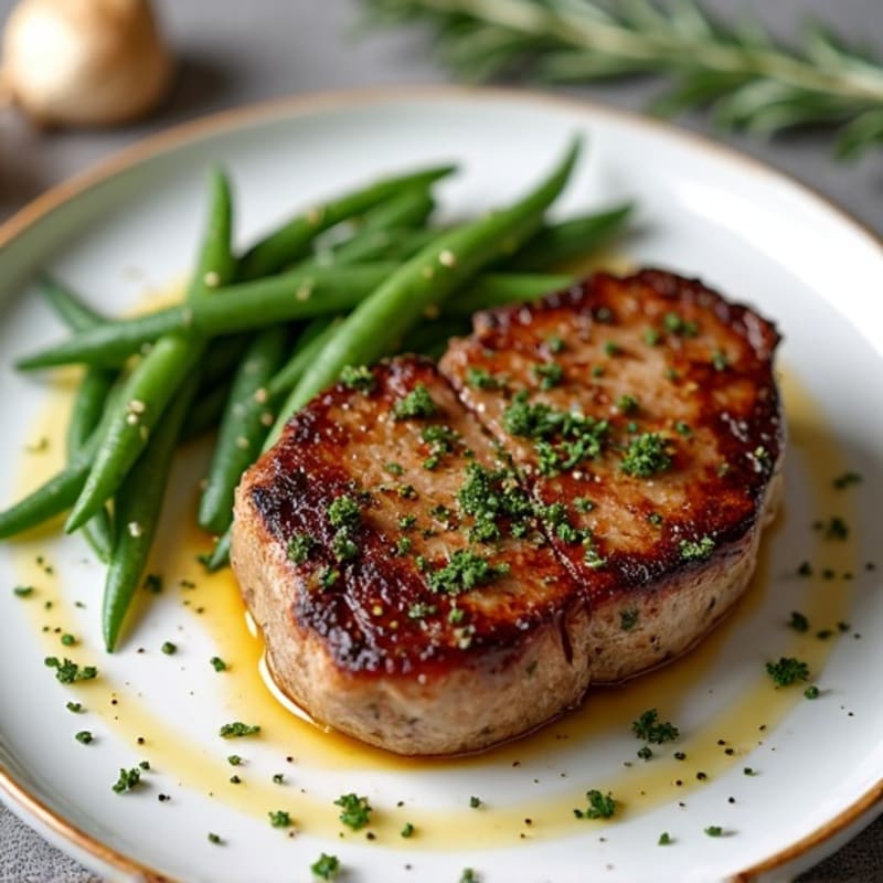 Garlic-Herb Crusted Pan-Seared Steak