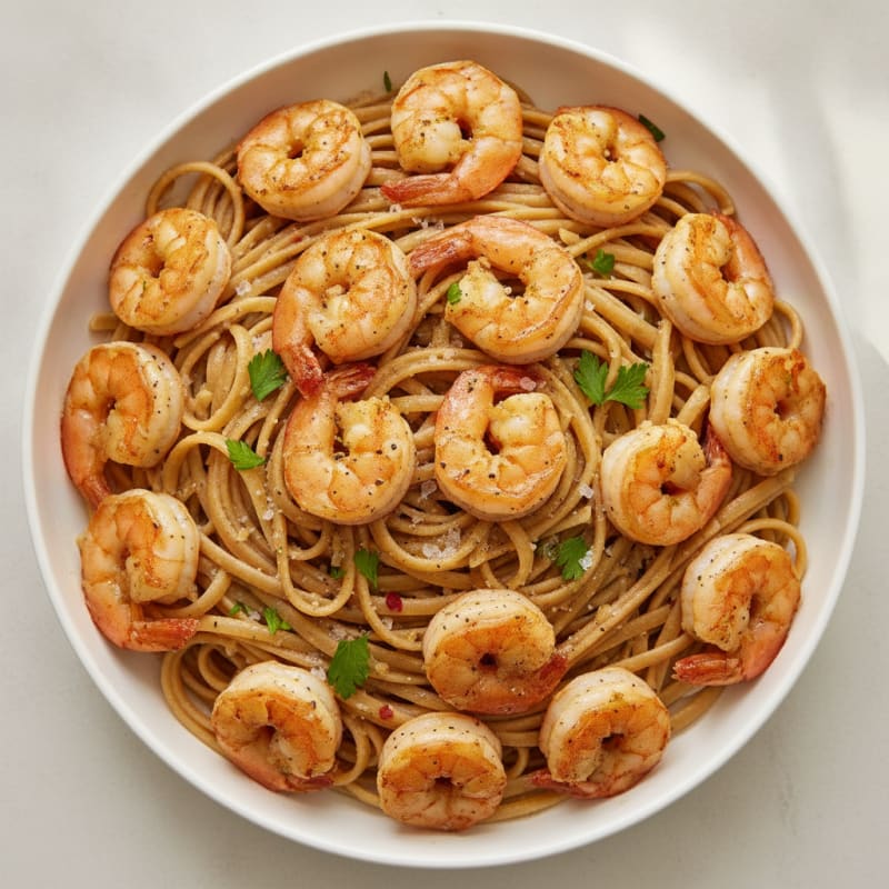 Garlic Butter Shrimp Scampi with Linguine