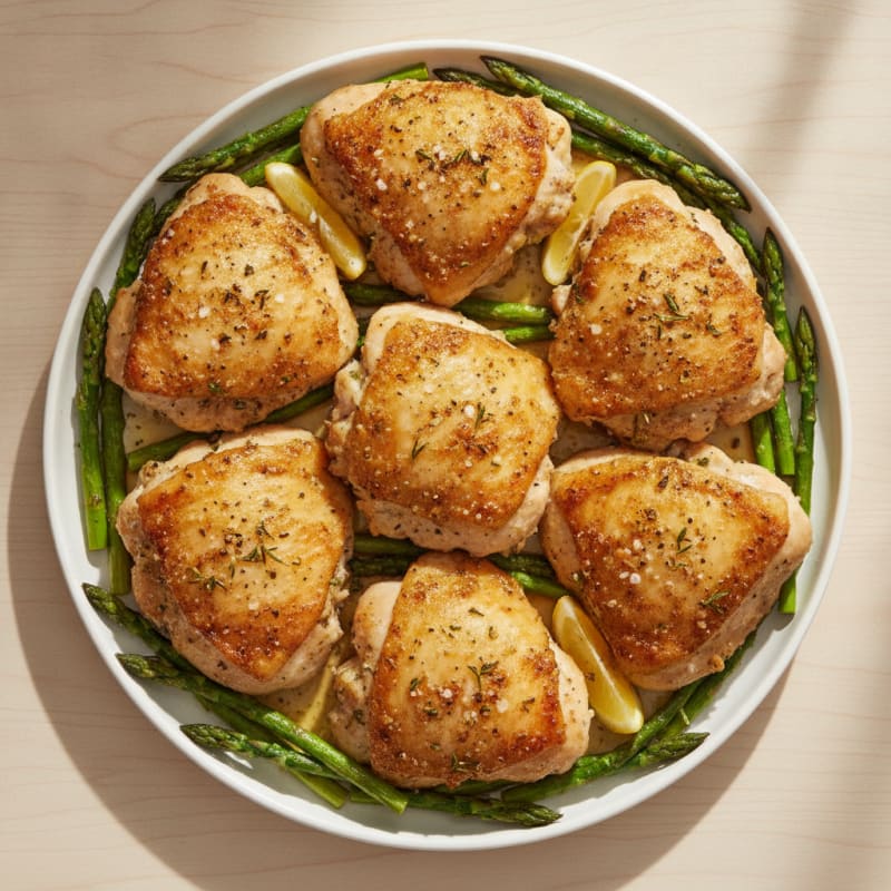 Garlic Herb Roasted Chicken Thighs
