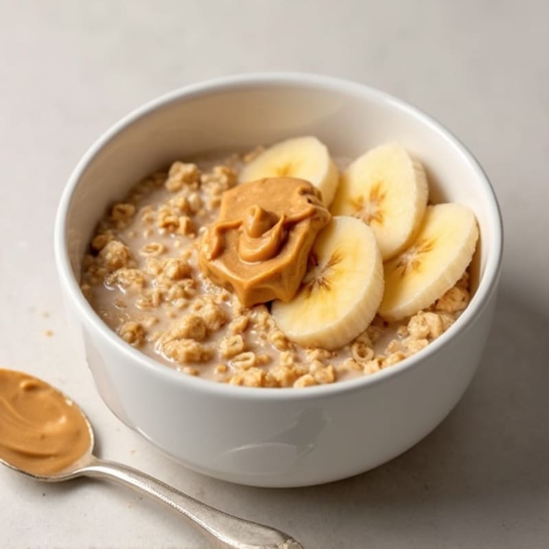 Creamy Peanut Butter Protein Oats with Banana