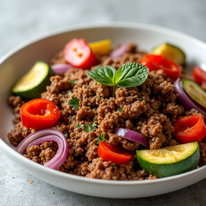 Savory Ground Beef and Roasted Vegetables